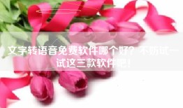文字转语音免费软件哪个好？不妨试一试这三款软件吧！