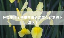 芒果手机（芒果手机会员怎么在平板上登录）